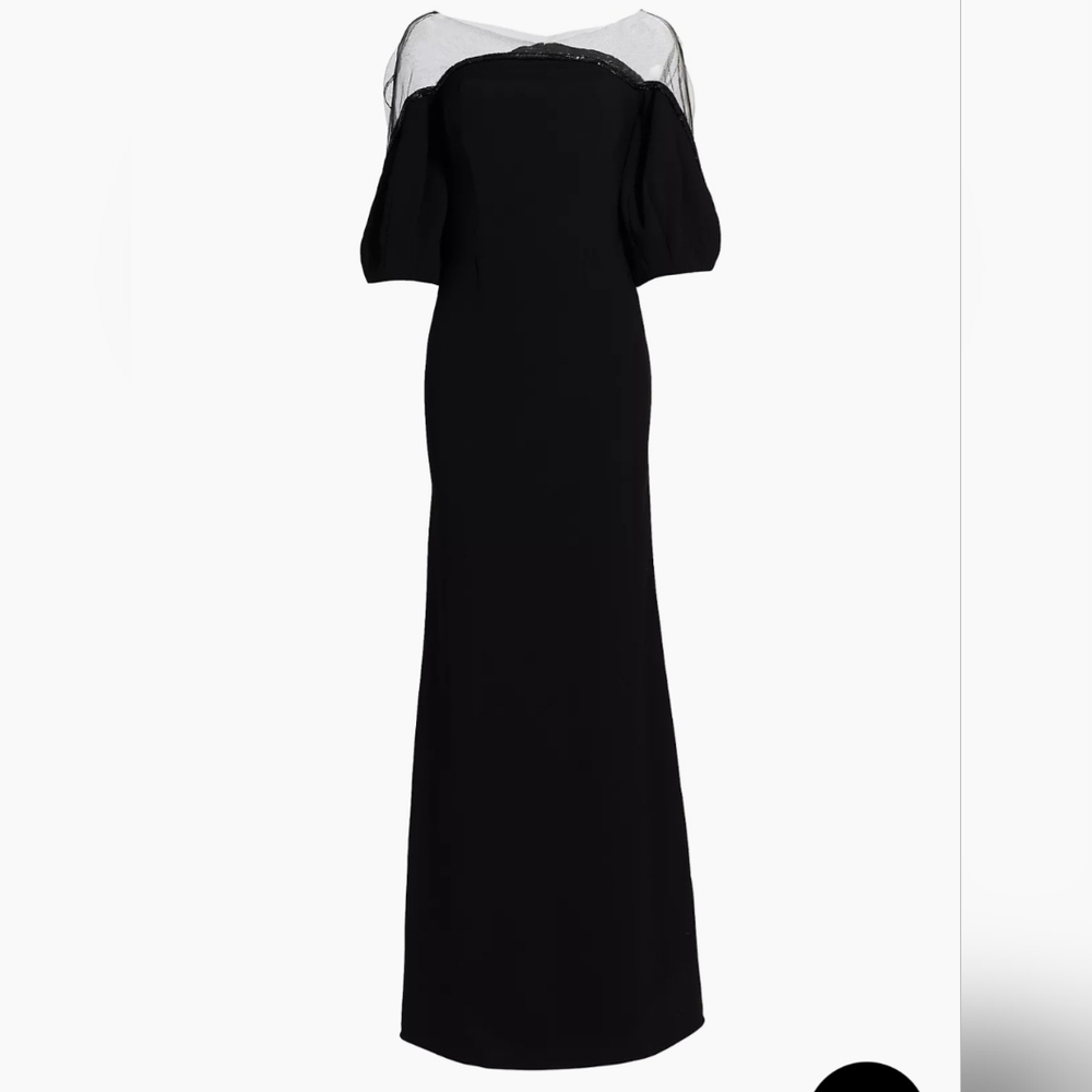 Rene Ruiz Collection Crepe Illusion Gown